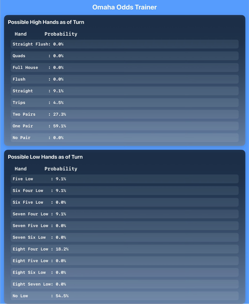 Omaha Odds Trainer screenshot 2